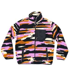 Billabong Adventure Division Fleece Jacket Women’s Large Multi Color Camo Zip